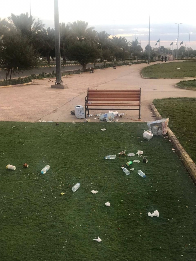 نفايات وإشعال نار للطهو والشيشة في حديقة الملك فهد بالمدينة المنورة                                             (مكة)