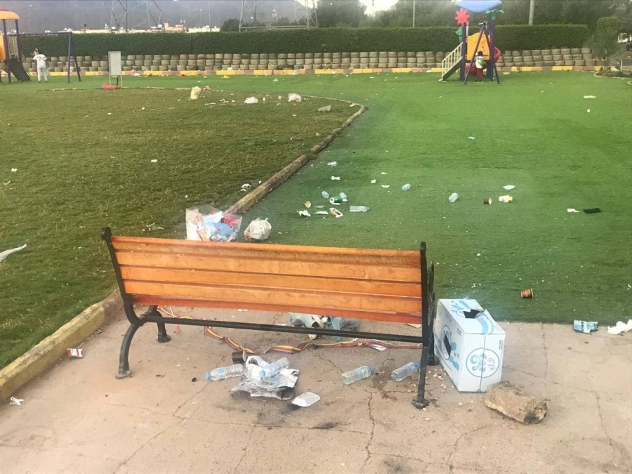 نفايات وإشعال نار للطهو والشيشة في حديقة الملك فهد بالمدينة المنورة                                             (مكة)