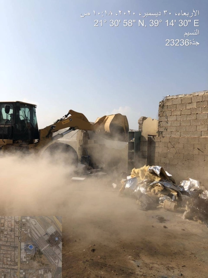 أمانة جدة: إزالة مباني وأحواش عشوائية غرب محطة قطار الحرمين