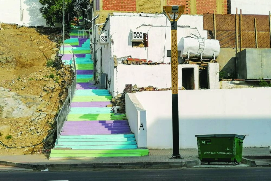 تزيين حي الخنساء في العاصمة المقدسة (أنس الحارثي)