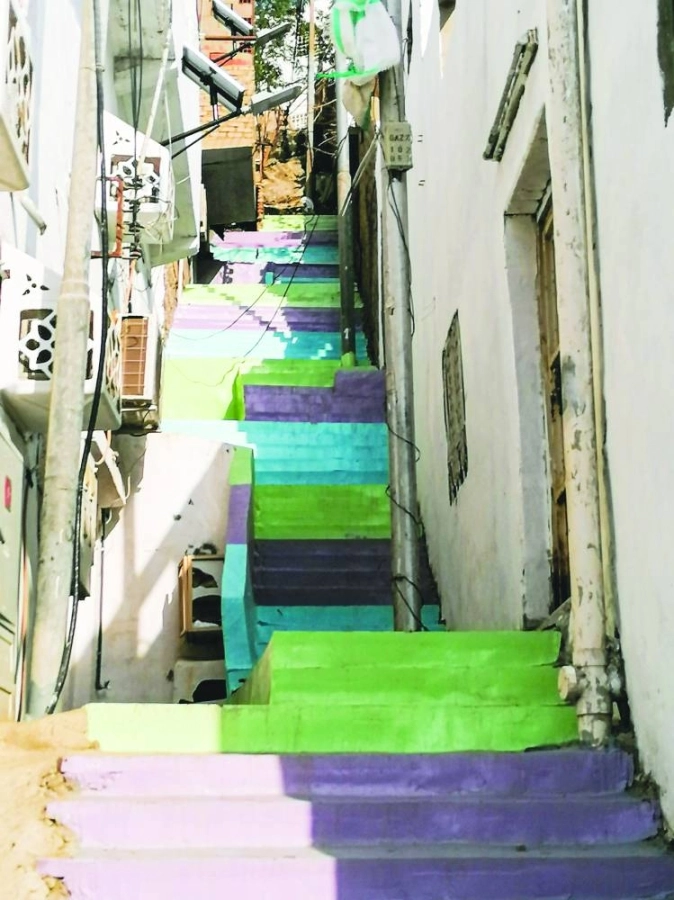 تزيين حي الخنساء في العاصمة المقدسة (أنس الحارثي)