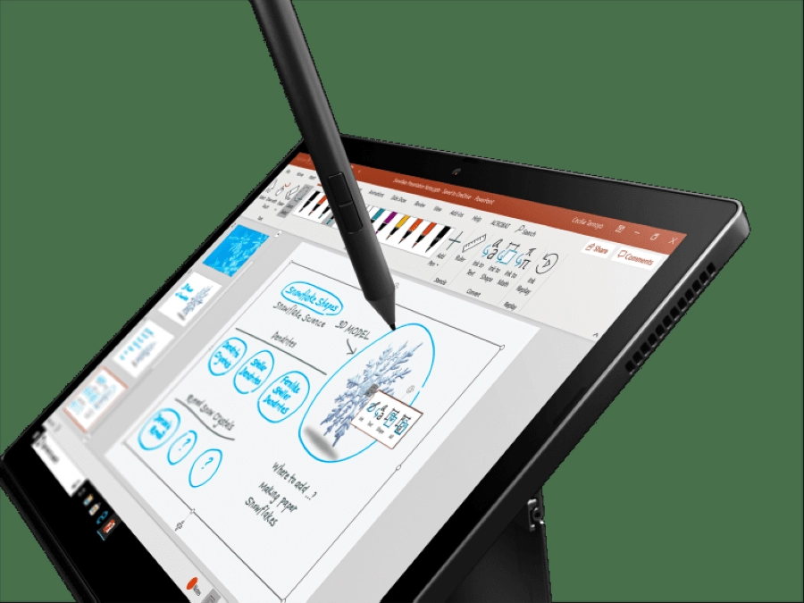 Lenovo Thinkpad X12 Detachable - Closeup Tablet Form with Pen