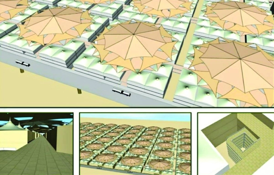 تصور لمظلات مشعر عرفات (مكة)