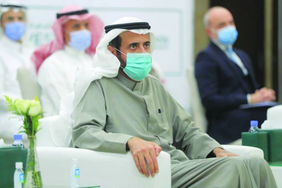 



الربيعة أثناء حضوره (وزارة الاستثمار)