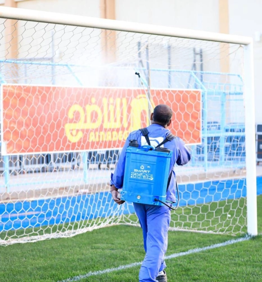 تعقيم ملعب ومنشأة الباطن (إعلامي الباطن)