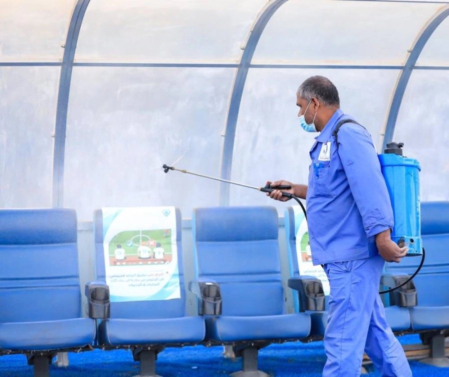 تعقيم ملعب ومنشأة الباطن (إعلامي الباطن)