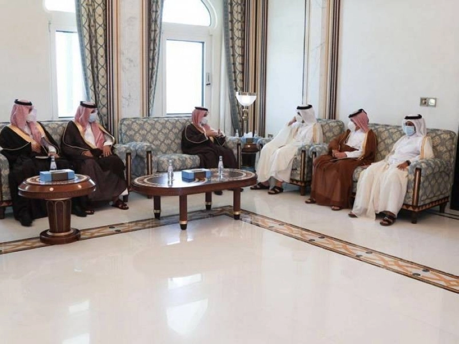 وزير الخارجية يعقد جلسة مباحثات رسمية مع نائب رئيس مجلس الوزراء وزير خارجية دولة قطر