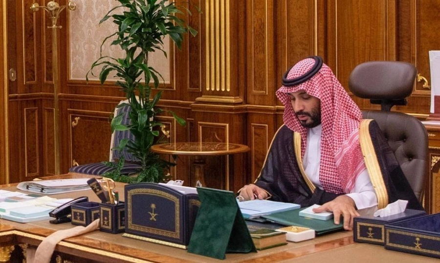 الأمير محمد بن سلمان خلال جلسة مجلس الوزراء                   (واس)