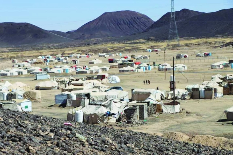 جانب من مخيمات النازحين في مأرب               (مكة)