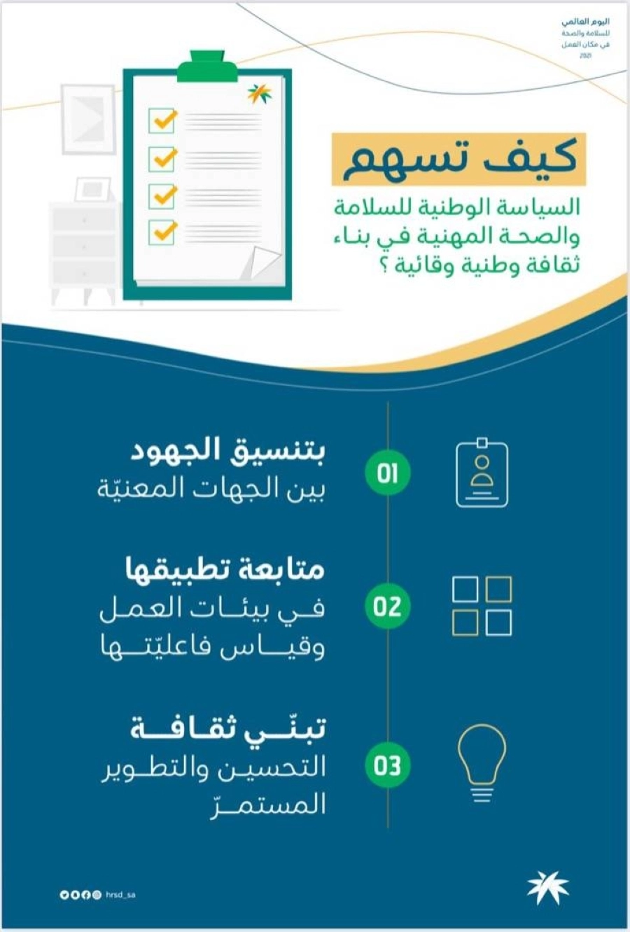 "الموارد البشرية" تطلق حملتها التوعوية حول السلامة والصحة المهنية