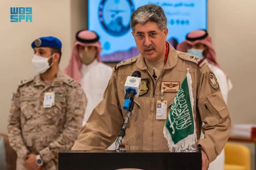 محسن الزهراني خلال ختام التمرين   (مكة)