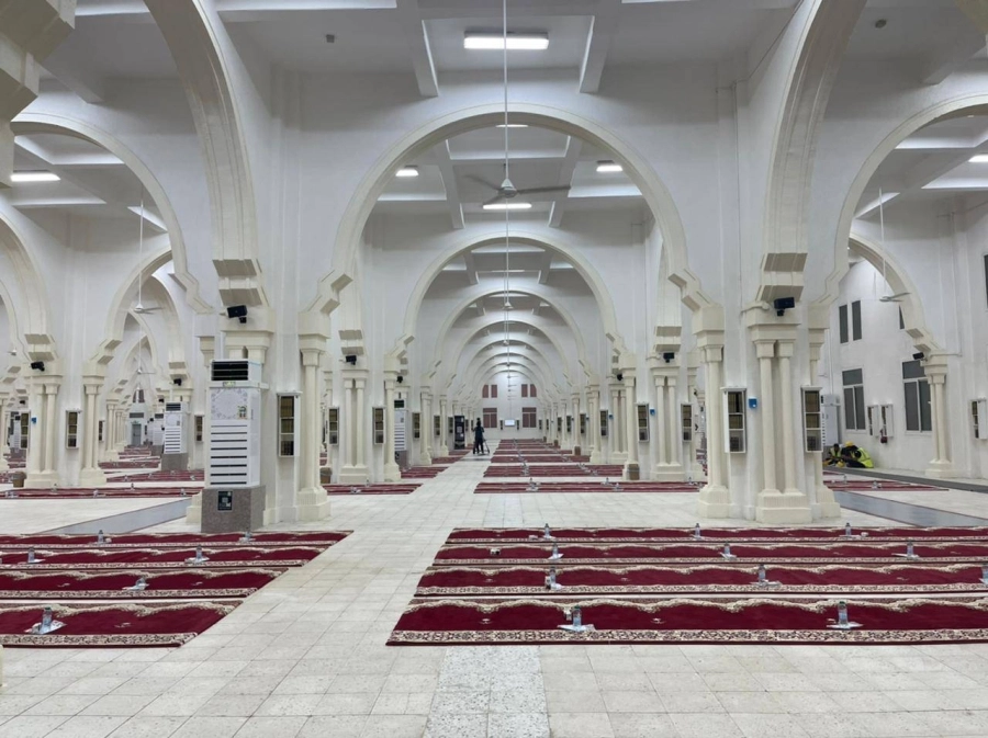 مسجد "المشعر الحرام" بمزدلفة ثالث المشاعر المقدسة.. يتهيأ لاستقبال الحجيج
