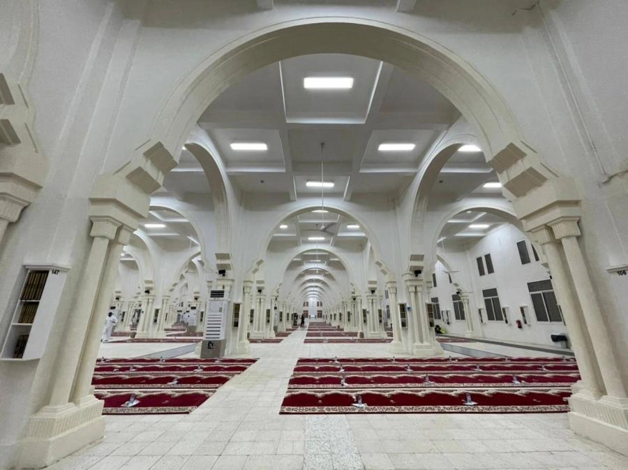 مسجد "المشعر الحرام" بمزدلفة ثالث المشاعر المقدسة.. يتهيأ لاستقبال الحجيج