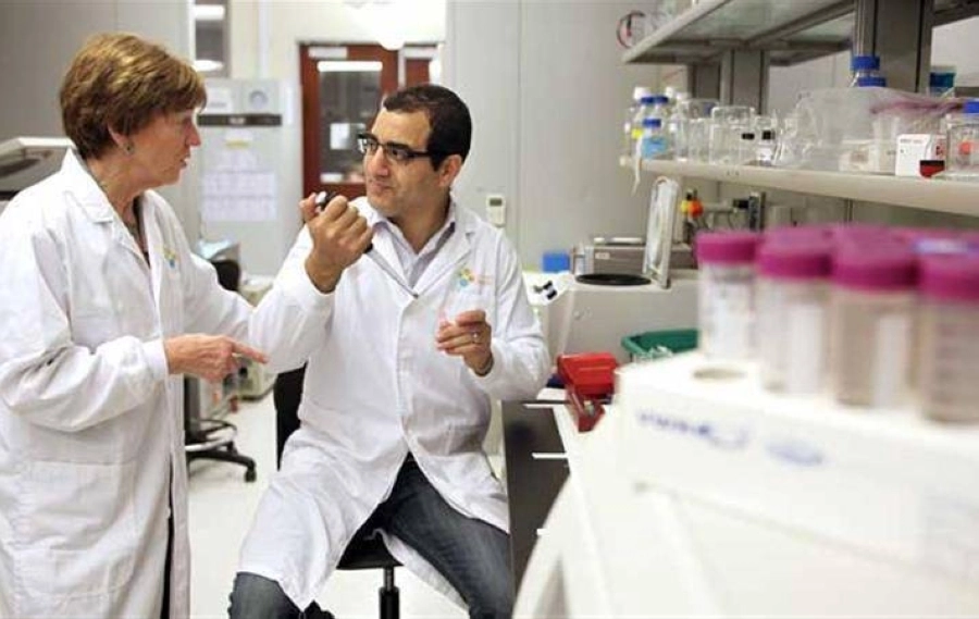 البروفيسور سمير حمدان في معمل قسم العلوم والهندسة البيولوجية والبيئة في جامعة كاوست