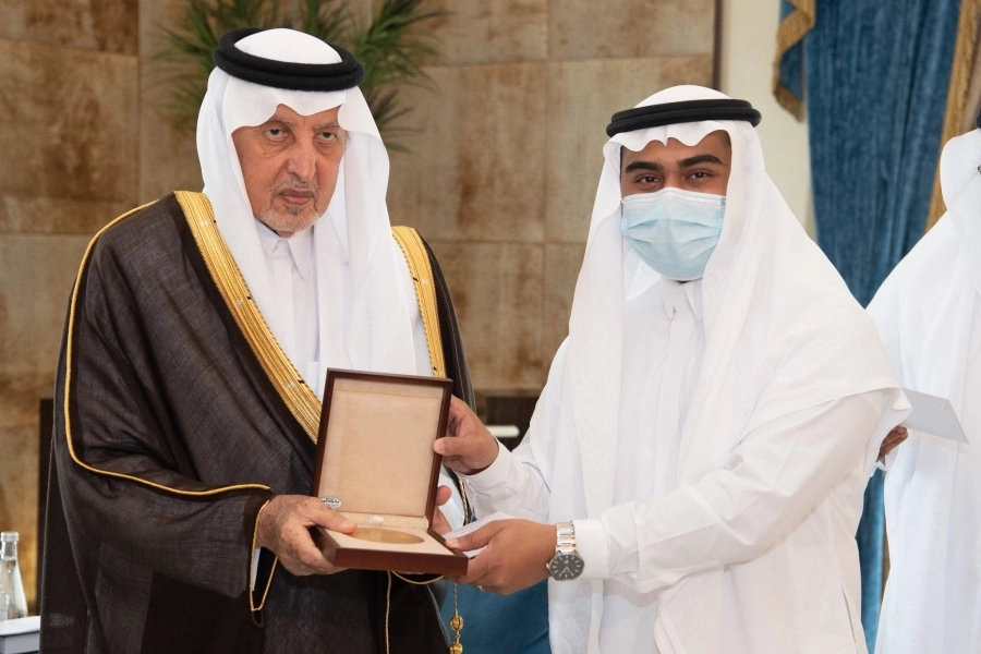 خالد الفيصل خلال التكريم                                                           (مكة)