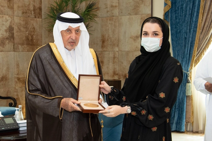 خالد الفيصل خلال التكريم                                                           (مكة)