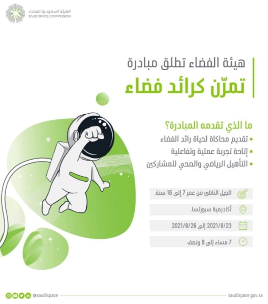 الهيئة السعودية للفضاء تطلق مبادرة "تمرّن كرائد فضاء"