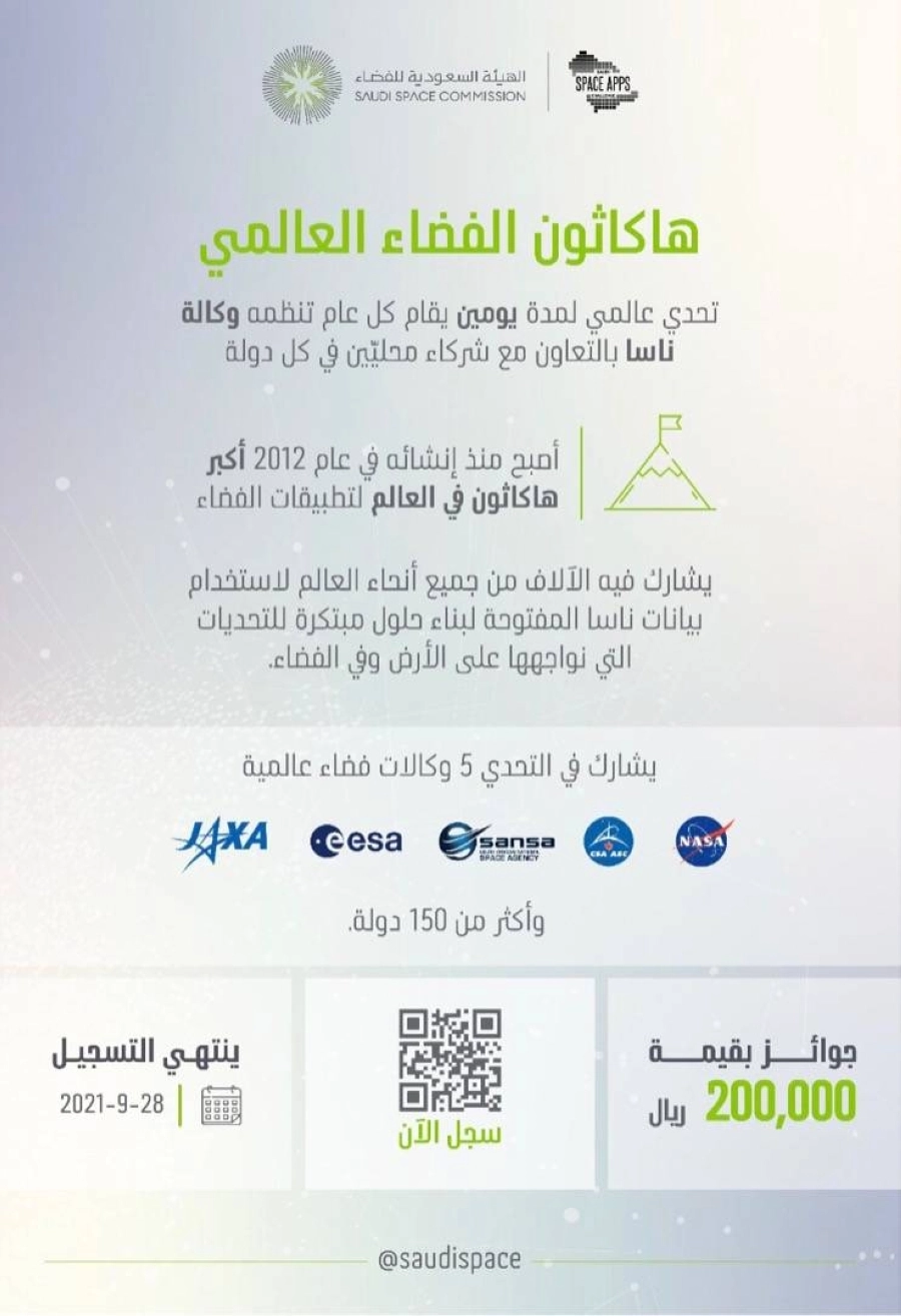 الهيئة السعودية للفضاء تطلق هاكاثون الفضاء