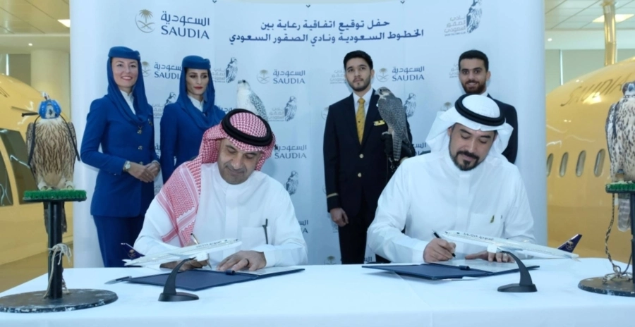 الخطوط السعودية شريكاً استراتيجياً وناقلاً رسمياً لنادي الصقور السعودي