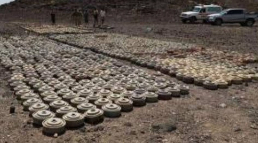 ألغام حوثية جرى تفكيكها (مكة)