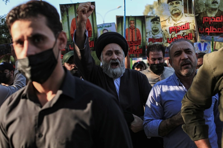 احتجاجات شهدتها العراق الجمعة الماضية (د ب ا)