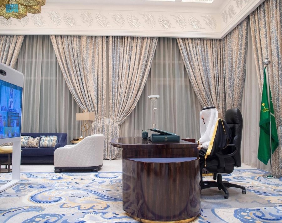 






الملك سلمان مترئسا جلسة مجلس الوزراء عبر الاتصال المرئي                                                 (واس)