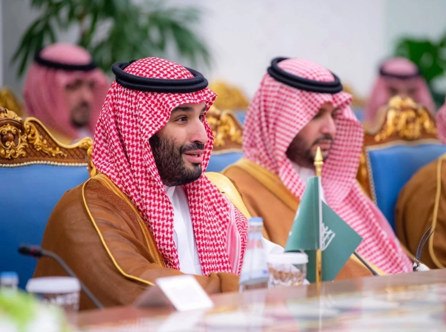 من اجتماع الأمير محمد بن سلمان والشيخ تميم آل ثاني (واس)