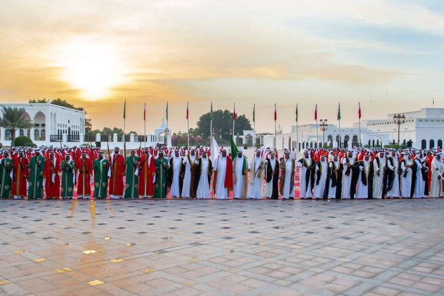 من مراسم استقبال الأمير محمد بن سلمان في المنامة                (واس)