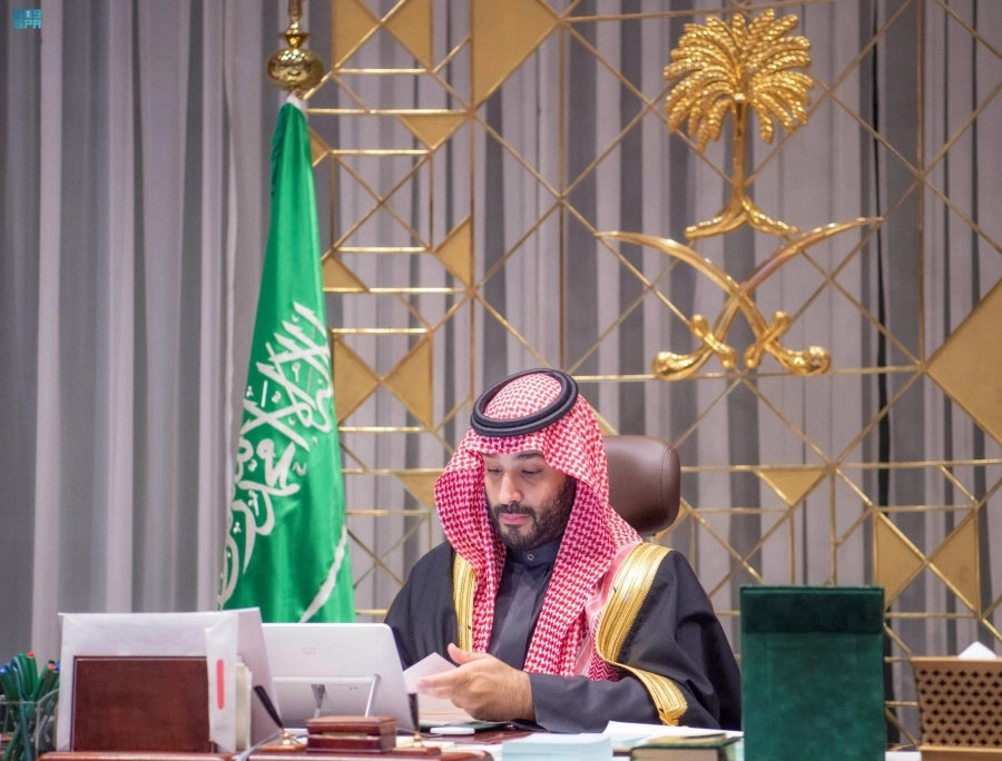الأمير محمد بن سلمان متحدثا عقب الإعلان عن الميزانية (واس)