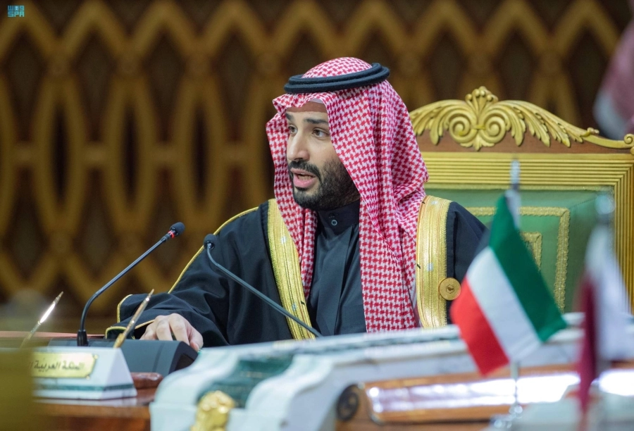 الأمير محمد بن سلمان متحدثا خلال القمة (واس)