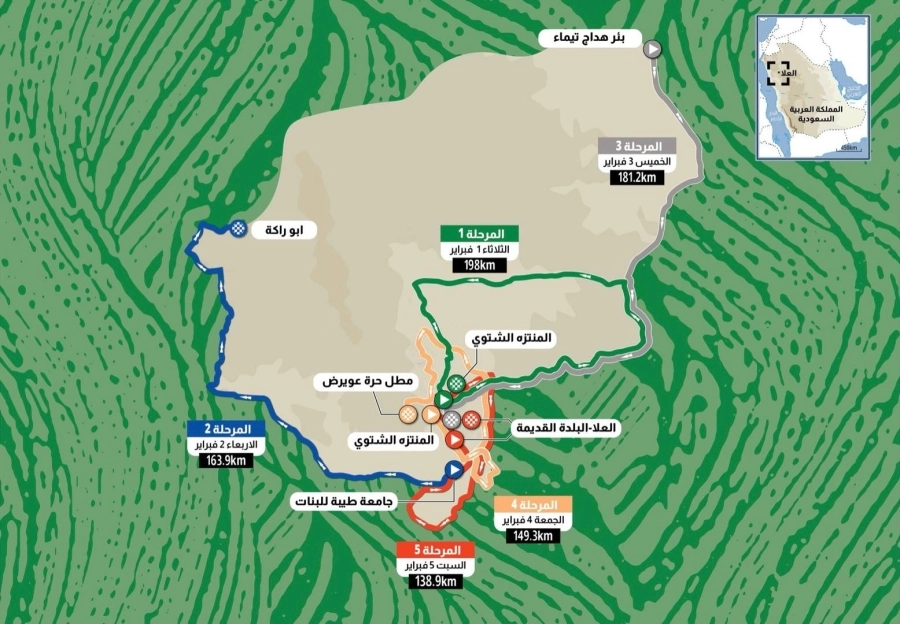 الكشف عن تفاصيل النسخة الثانية من "طواف السعودية 2022" التي تستضيفها العلا (واس)