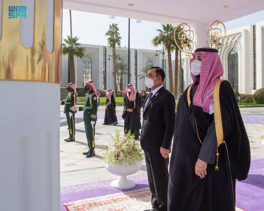 من مراسم الاستقبال  (واس)