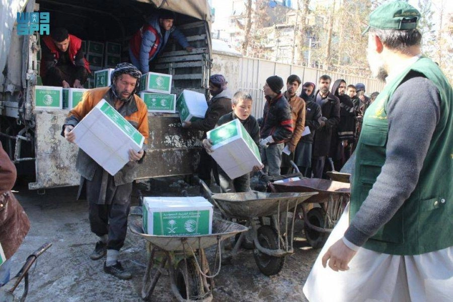 المساعدات لدى وصولها كابول