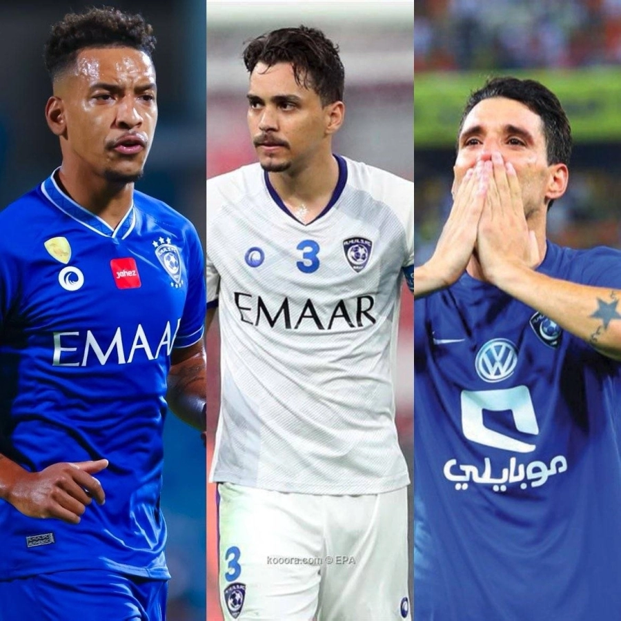 






لاعبو الهلال تياقو نيفيز وإدواردو وبريرا