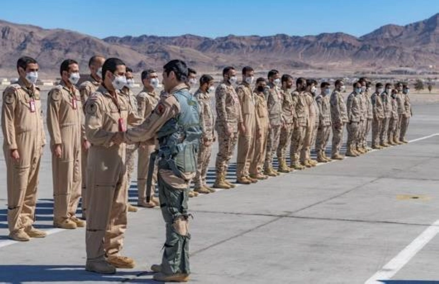 وصول القوات الجوية المشاركة في تمرين «العلم الأحمر-2022» إلى قاعدة نلس بالولايات المتحدة الأمريكية (واس)