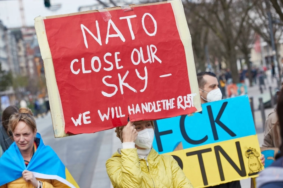 مظاهرات أوروبية ضد الحرب (د ب أ)