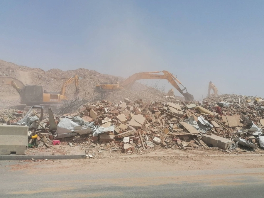 حي النكاسة في العاصمة المقدسة بعد إزالة نحو 99 % من المباني لتطوير الحي.
