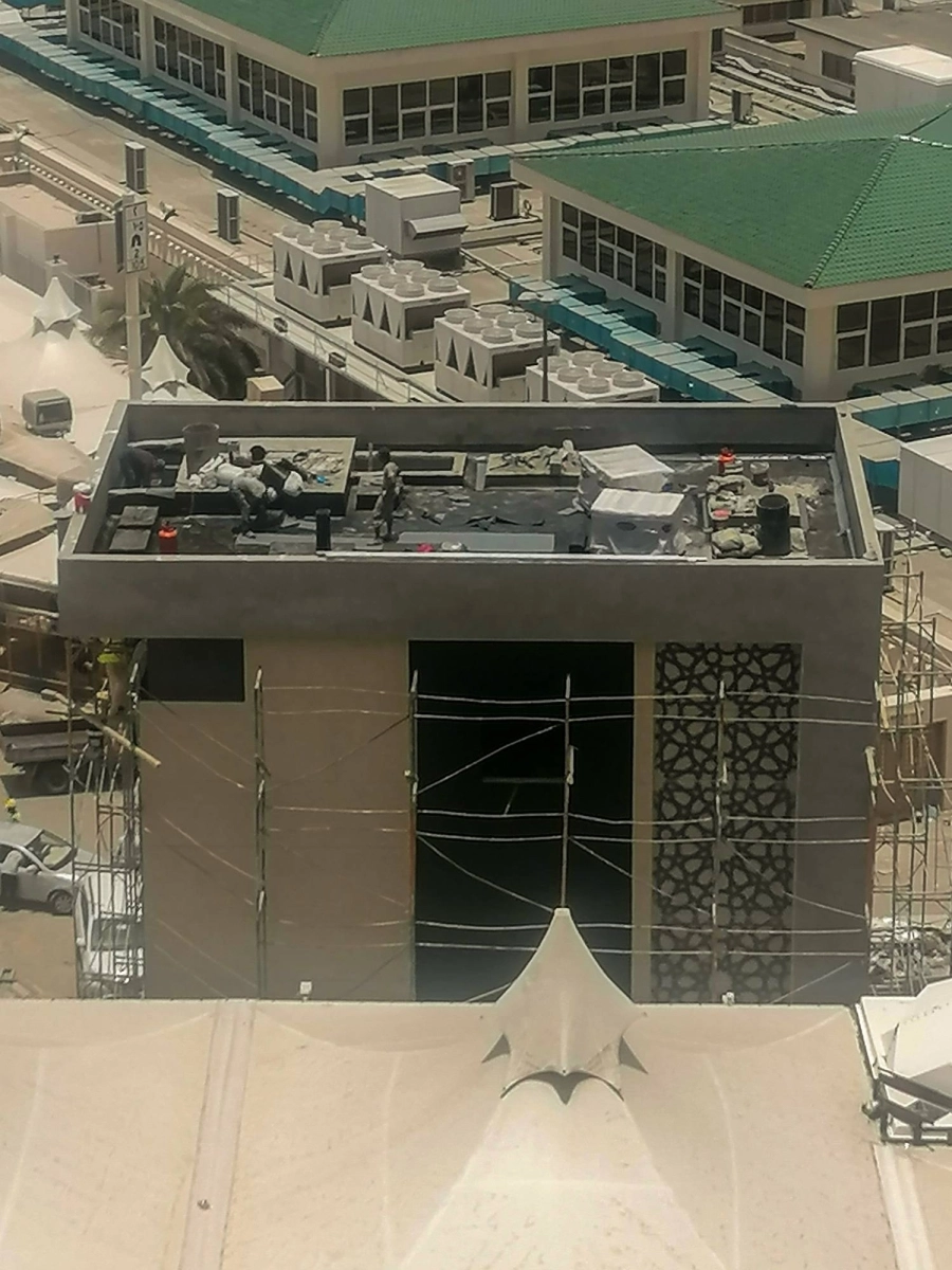 من تنفيذ الأعمال في مشعر استعدادا لحج هذا العام (أنس الحارثي)