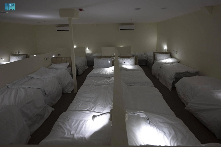 داخل إحدى الخيام في منى (مكة)