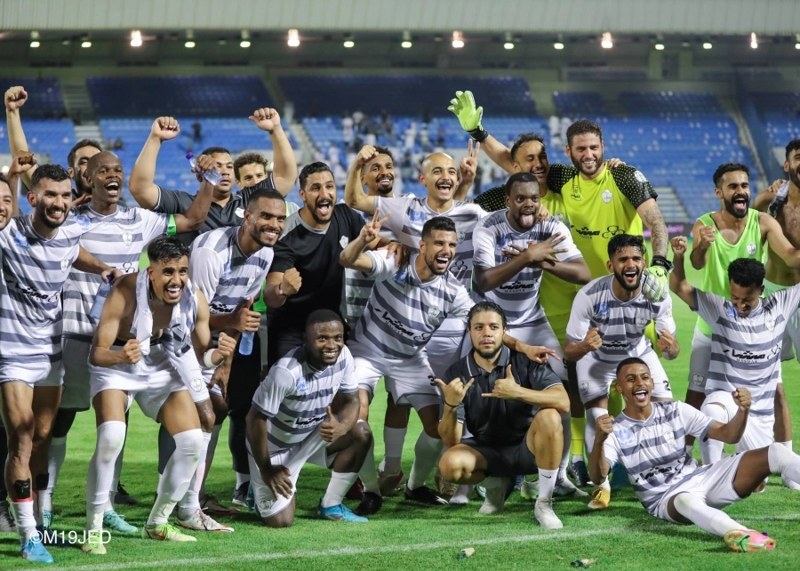 فرحة فريق الطائي بفوزه على الاتفاق