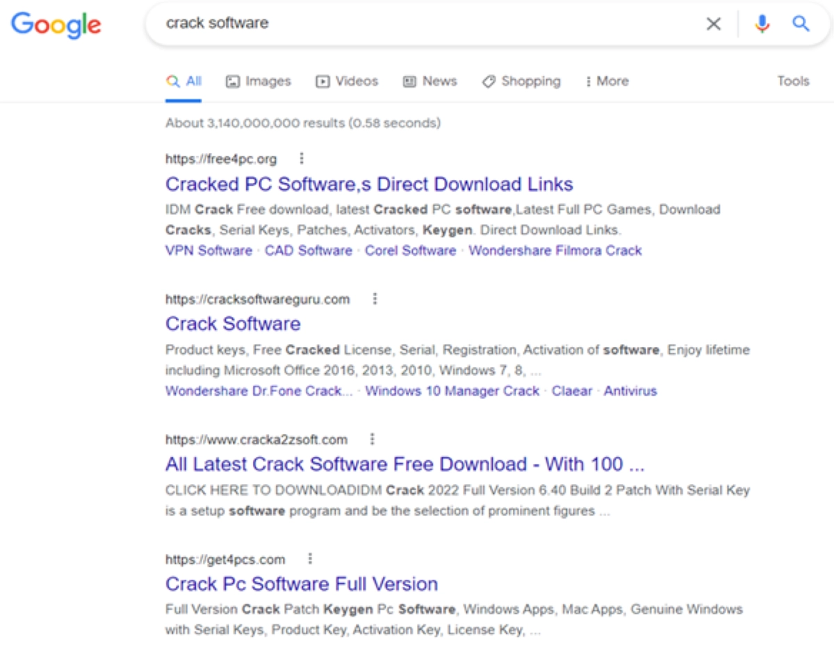 تحتوي أفضل نتائج محرك البحث "جوجل" للبرمجيات المقرصنة على مواقع ويب خبيثة تقدم NullMixer