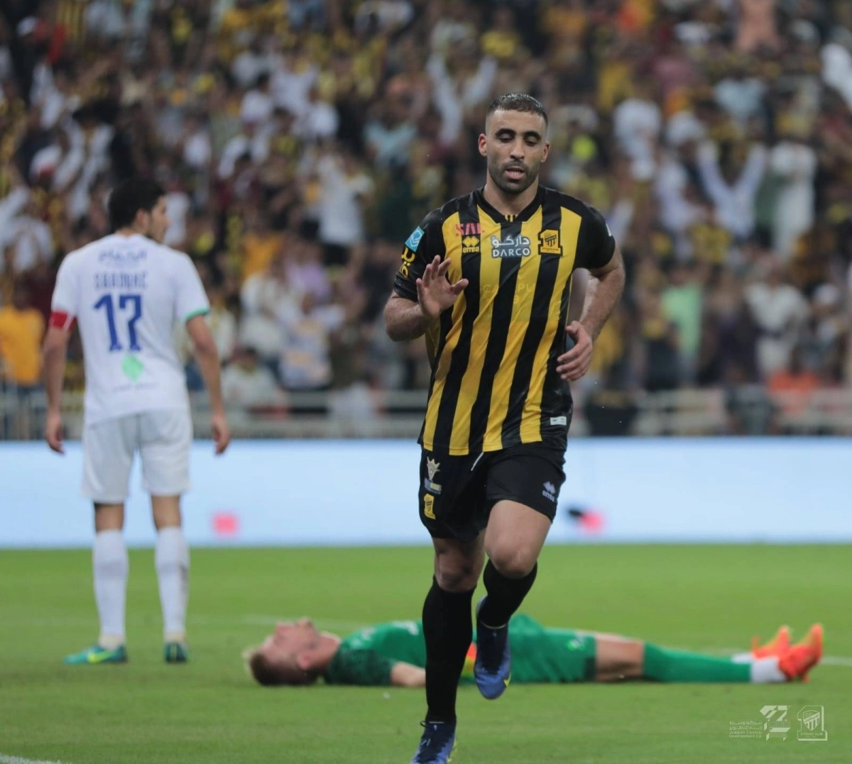 حمدالله بعد تسجيله الهدف