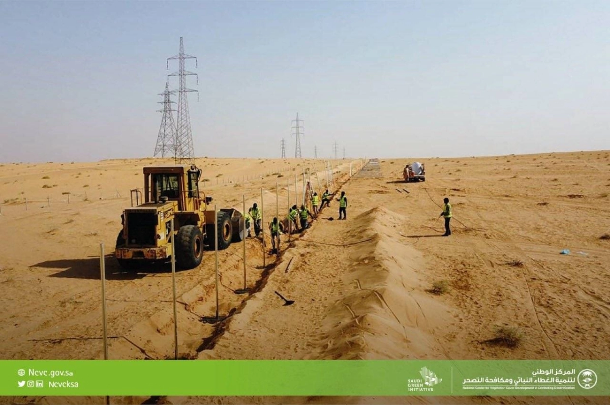 بدء مشروع تشجير متنزه القصيم الوطني (مكة)