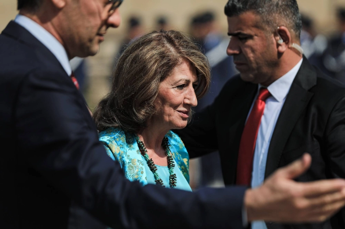  شان إبراهيم أحمد زوجة الرئيس العراقي تحضر حفل التنصيب (د ب أ)