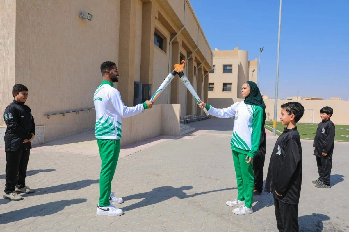 شعلة الالعاب في احد المدارس