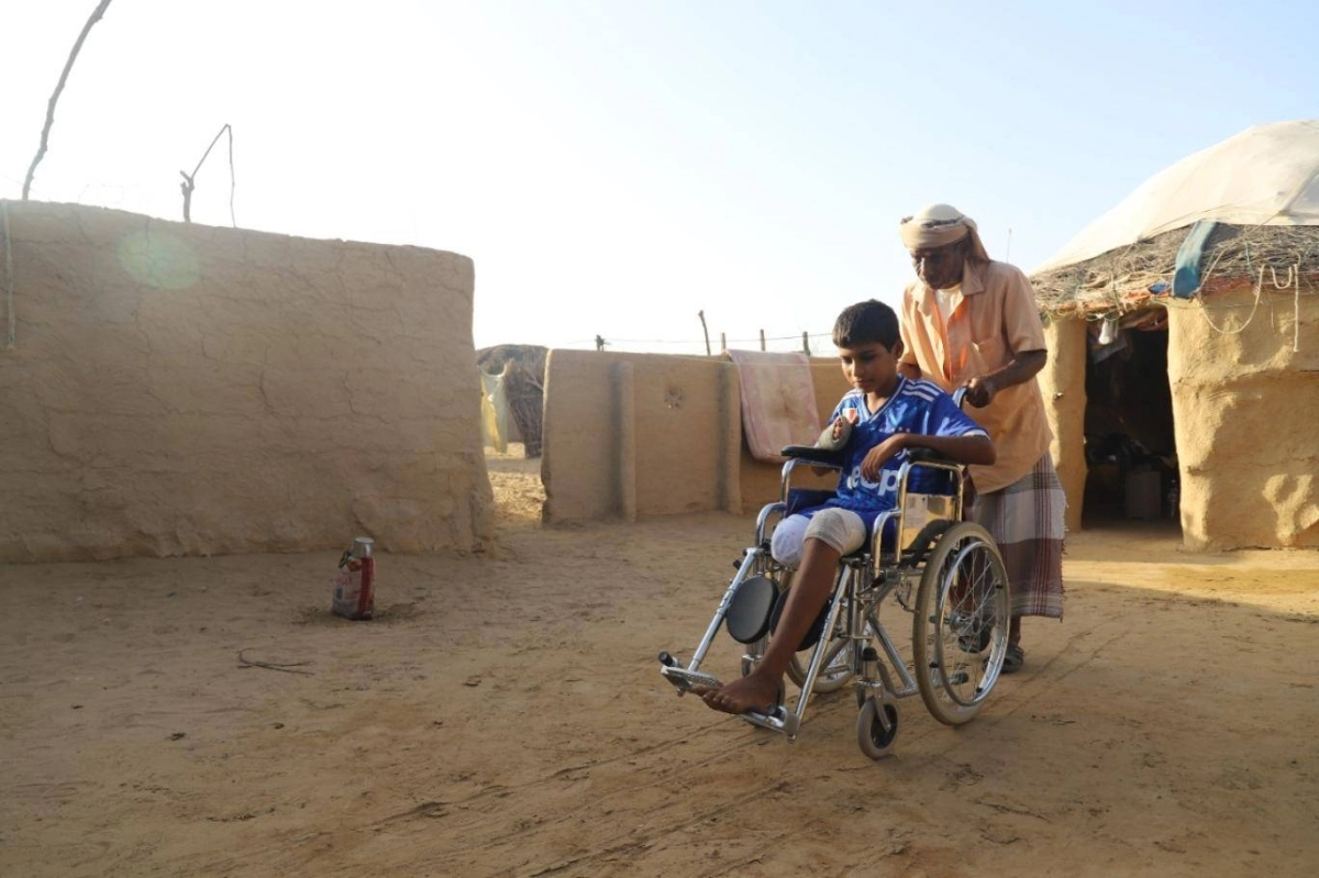 

أحد ضحايا الألغام الحوثية في اليمن                              (مكة)