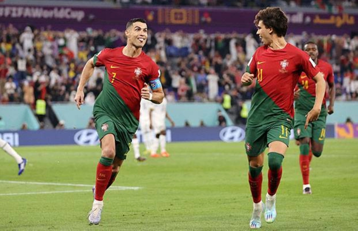 

رونالدو بعد تسجيله أول أهدافه في المونديال