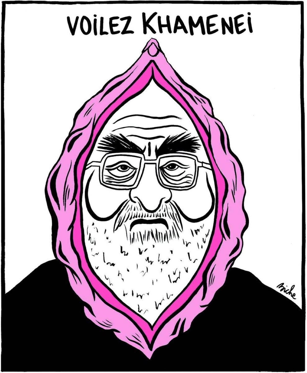 إحدى رسومات الحملة الساخرة (مكة)