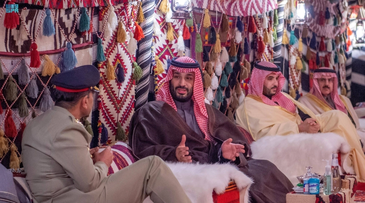 الأمير محمد بن سلمان خلال استقباله عاصم منير                                                                                      (واس) 