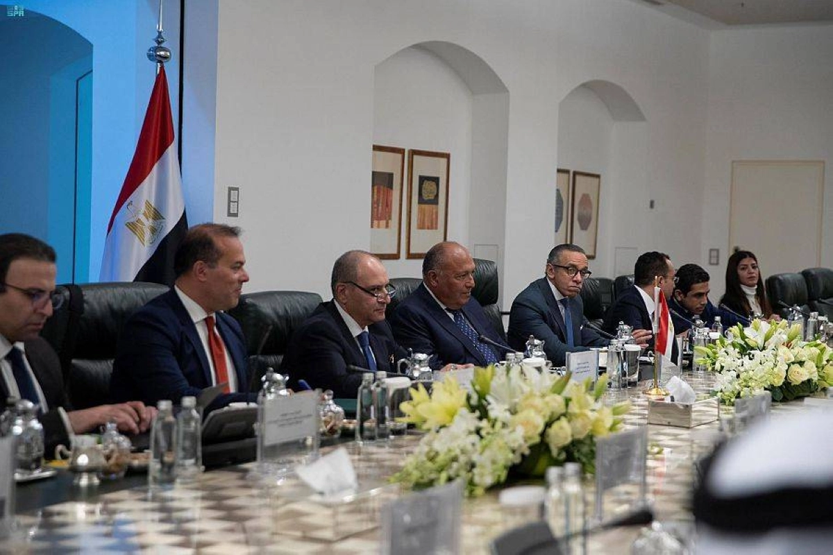 سامح شكري على رأس الوفد المصري